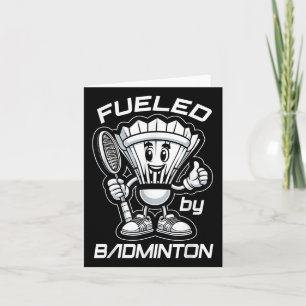 Badminton Forever Cartoon Shuttle En Racket Grafie Kaart