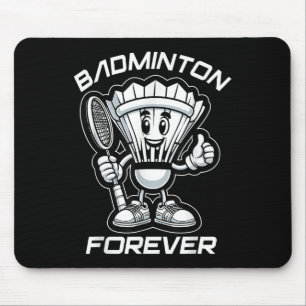 Badminton Forever Cartoon Shuttle En Racket Grafie Muismat