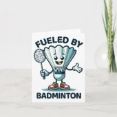 Badminton Forever Cartoon Shuttle en Racket Graph Kaart (Voorkant)