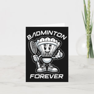 Badminton Forever Cartoon Shuttle en Racket Graph Kaart