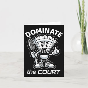 Badminton Forever Cartoon Shuttle en Racket Graph Kaart