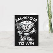 Badminton Forever Cartoon Shuttle en Racket Graph Kaart (Voorkant)