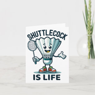 Badminton Forever Cartoon Shuttle en Racket Graph Kaart