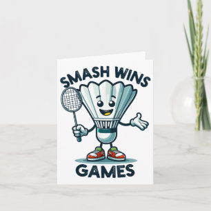 Badminton Forever Cartoon Shuttle en Racket Graph Kaart