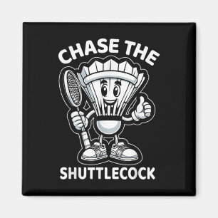 Badminton Forever Cartoon Shuttle en Racket Graph Magneet