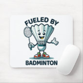 Badminton Forever Cartoon Shuttle en Racket Graph Muismat (Met muis)