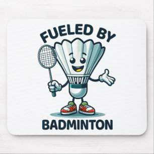 Badminton Forever Cartoon Shuttle en Racket Graph Muismat