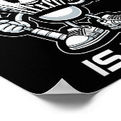 Badminton Forever Cartoon Shuttle en Racket Graph Poster (Hoek)