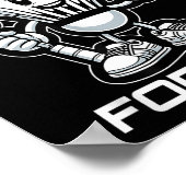 Badminton Forever Cartoon Shuttle en Racket Graph Poster (Hoek)