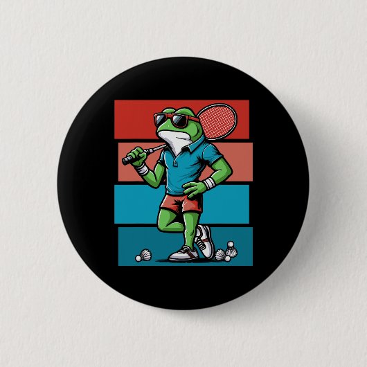 Badminton Frog Shuttle Poona Ronde Button 5,7 Cm (Voorkant)