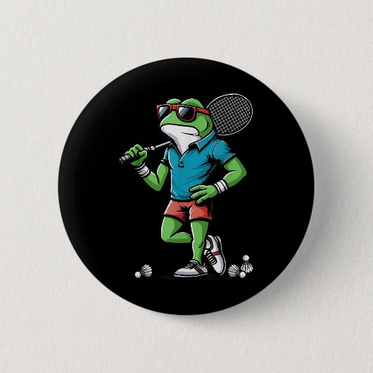 Badminton Frog Shuttle Poona  Ronde Button 5,7 Cm (Voorkant)