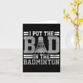 Badminton Funny Gezegde Player Gift Kaart (Gele Bloem)