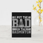 Badminton Funny Gezegde Player Gift Kaart (Gele Bloem)