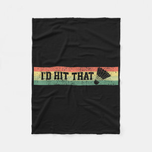 Badminton Funny Player Gift T-shirt Retro Styl Fleece Deken