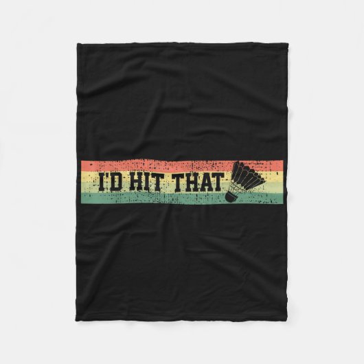 Badminton Funny Player Gift T-shirt  Retro Styl Fleece Deken (Voorkant)