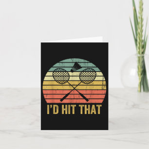 Badminton Funny Retro Shuttle Birdie Sport Kaart