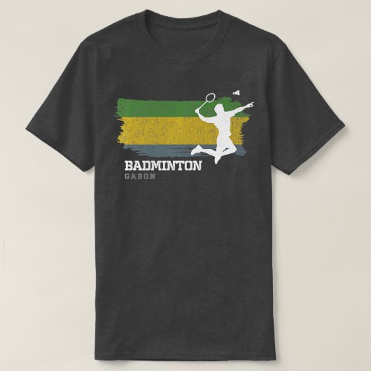 Badminton Gabon Net Games Player Badminton 1 T-shirt (Design voorkant)