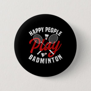 Badminton Game Coach Happy Shuttle Badminton Spele Ronde Button 5,7 Cm