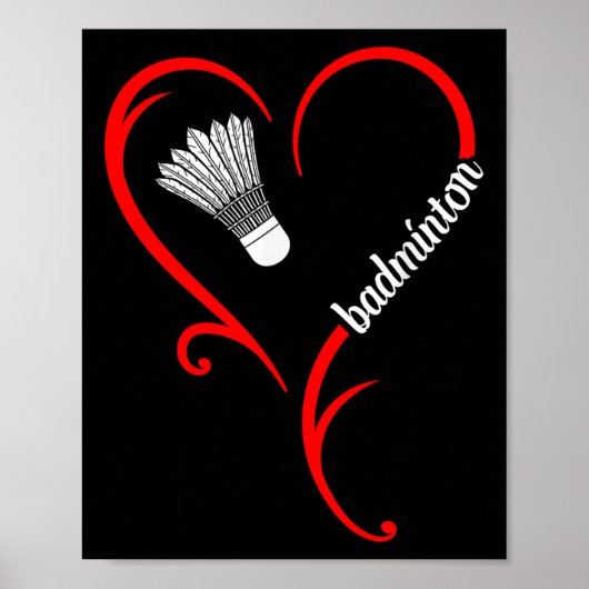 Badminton Game Coach Shuttle Player Badminton Play Poster (Voorkant)