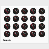 Badminton Game Coach Shuttle Player Badminton Play Ronde Sticker (Vel)