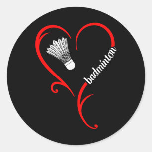 Badminton Game Coach Shuttle Player Badminton Play Ronde Sticker