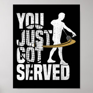 Badminton Game Lover serveerde Shuttle Player Badm Poster