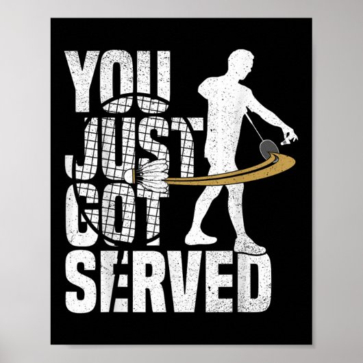 Badminton Game Lover serveerde Shuttle Player Badm Poster (Voorkant)