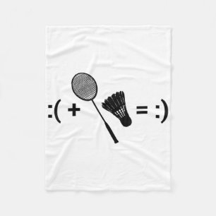 Badminton Game Shuttle Sport Badminton Fleece Deken