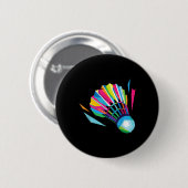 Badminton Game Shuttle Sport Badminton Pop Art Ronde Button 5,7 Cm (Voorkant /achterkant)