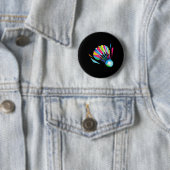 Badminton Game Shuttle Sport Badminton Pop Art Ronde Button 5,7 Cm (In situ)