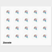Badminton Game Shuttle Sport Badminton Pop Art Ronde Sticker (Vel)