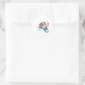 Badminton Game Shuttle Sport Badminton Pop Art Ronde Sticker (Tas)