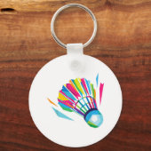 Badminton Game Shuttle Sport Badminton Pop Art Sleutelhanger (Voorkant)