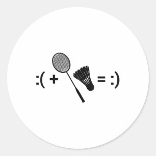 Badminton Game Shuttle Sport Badminton Ronde Sticker