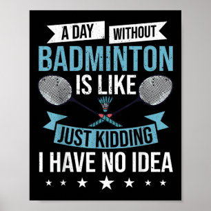 Badminton Games Grappige Sport Training Competitie Poster
