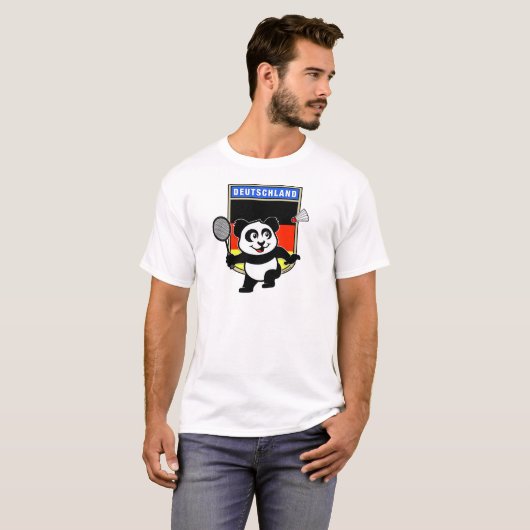 Badminton Germany Panda T-shirt (Voorkant volledig)