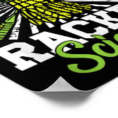Badminton Geschenk Shuttle Racket Wetenschapper Ba Poster (Hoek)