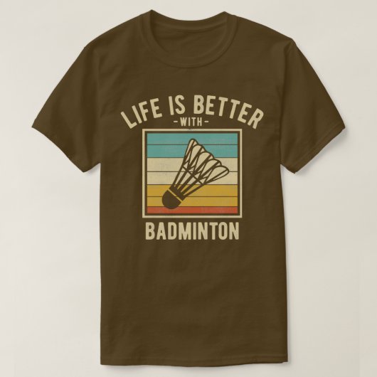 Badminton Gezegden Retro Funny Badminton Lovers Gi T-shirt (Design voorkant)