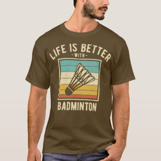 Badminton Gezegden Retro Funny Badminton Lovers Gi T-shirt