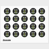 Badminton Gift Shuttle Racket Scientist Badminton Ronde Sticker (Vel)