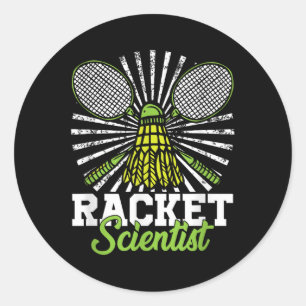 Badminton Gift Shuttle Racket Scientist Badminton Ronde Sticker