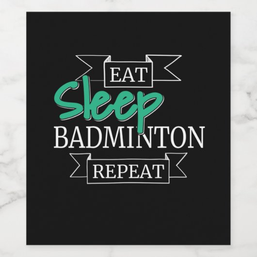Badminton Gift Wijn Etiket (Enkel label)
