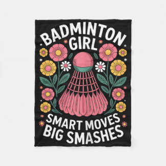 Badminton Girl Shuttle Funny Badminton  Fleece Deken