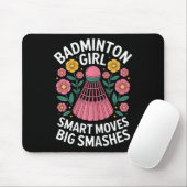 Badminton Girl Shuttle Funny Badminton Muismat (Met muis)
