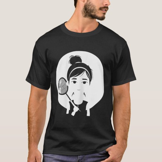 Badminton Girl Shuttle Player For Girls  T-shirt (Voorkant)