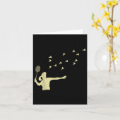 Badminton Girl Shuttle Woman Girl Shuttle Racket Kaart (Gele Bloem)