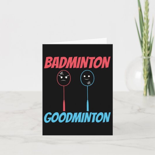 Badminton Goodminton Racket Meme Kaart (Voorkant)
