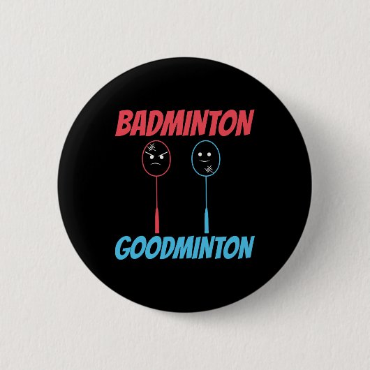 Badminton Goodminton Racket Meme Ronde Button 5,7 Cm (Voorkant)