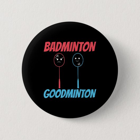 Badminton Goodminton Racket Meme Ronde Button 5,7 Cm (Voorkant)