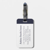 Badminton grafisch adres bagagelabel (Achterkant verticaal)